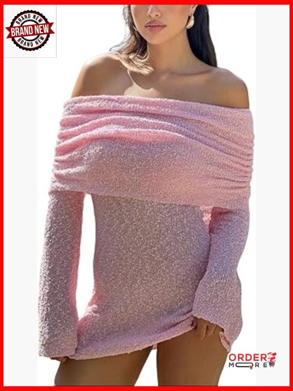 Off Shoulder Mini Bodycon Long Sleeve Crochet Going Out Sweater Dress